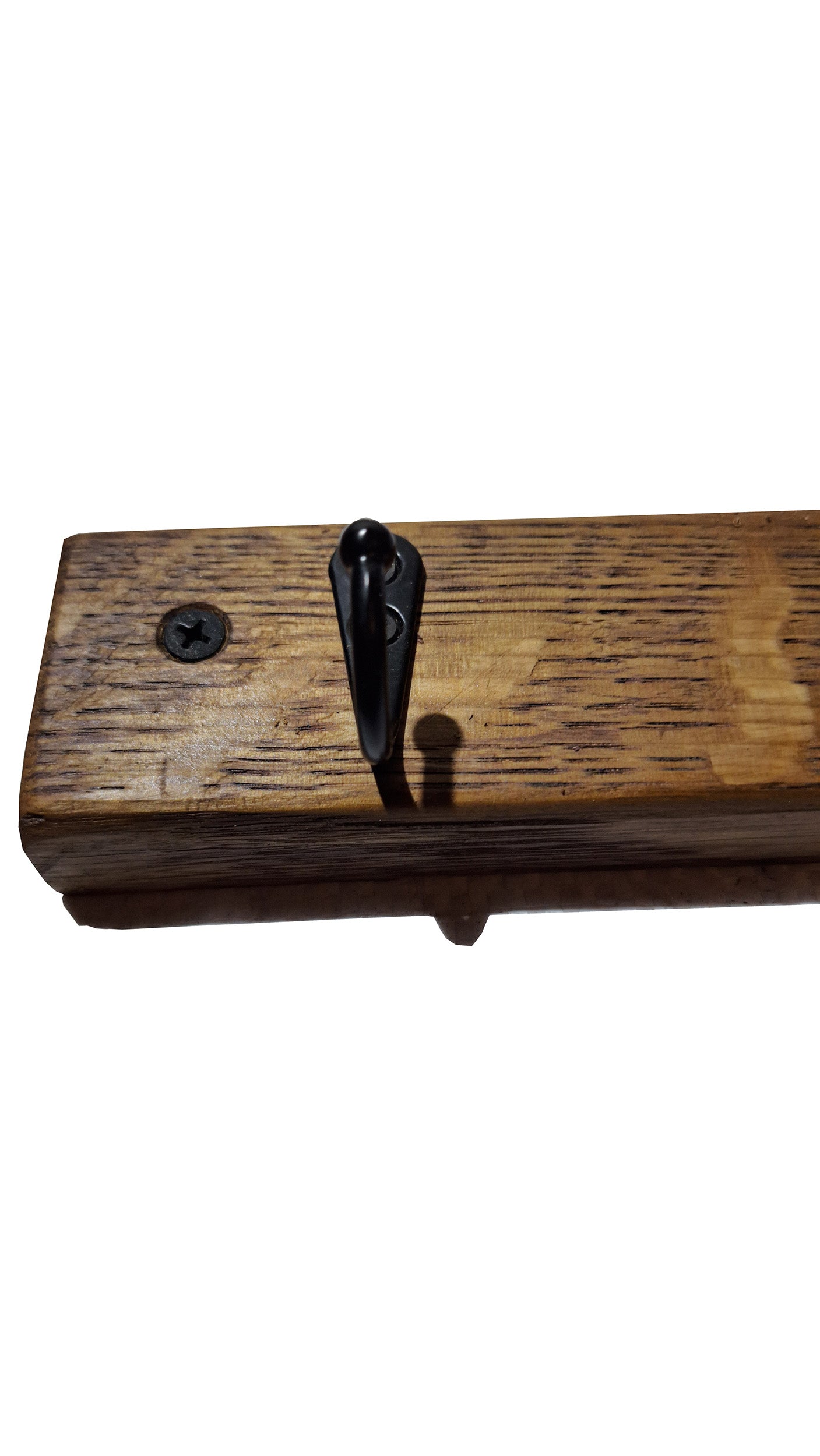 Perchero de Roble Americano con Gancho Metálico Vintage